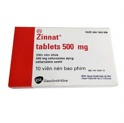 Zinnat 500mg hộp 10 viên